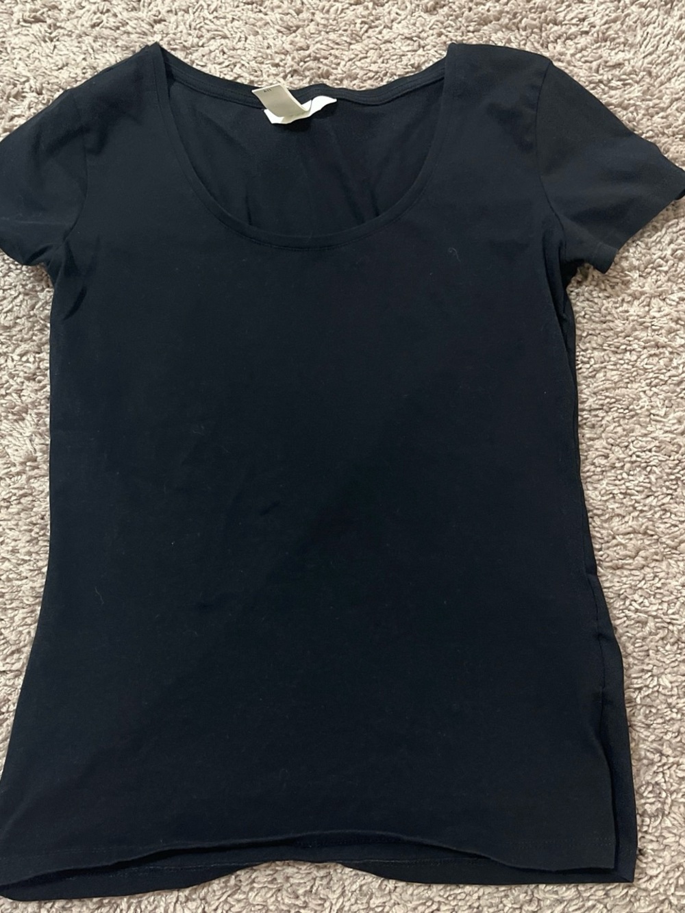 Classic Black Scoop Neck Women's Tee